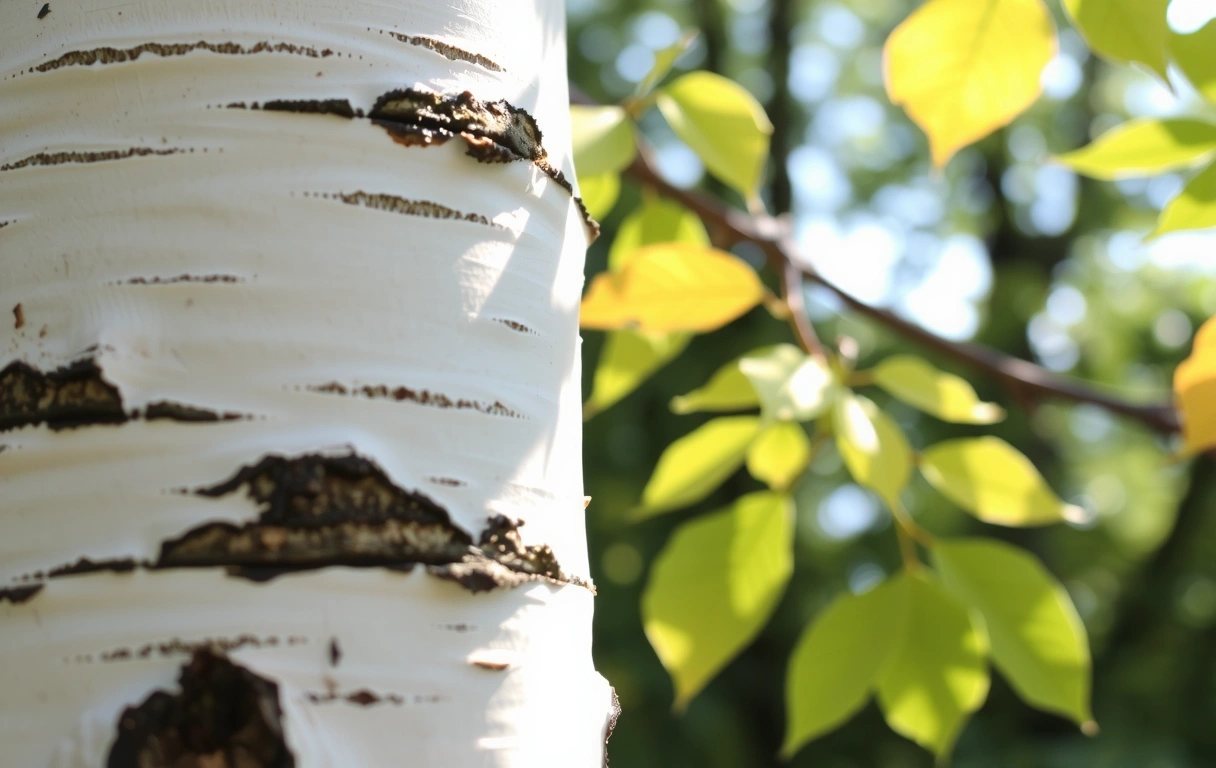 Birch bark texture symbolizing organic data layers