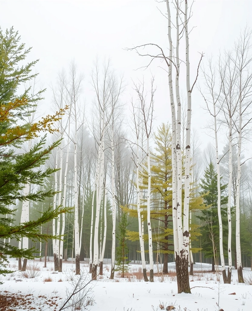 Birch forest representing data structure