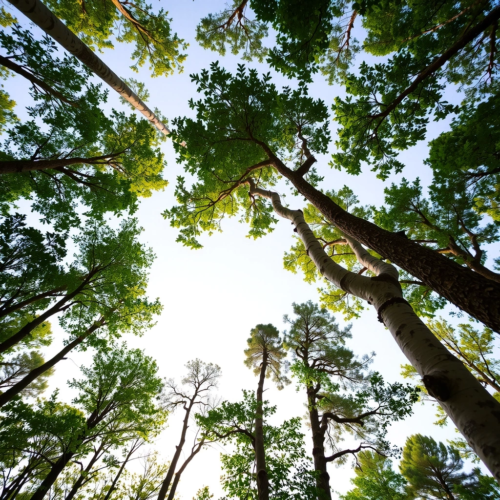 Birch forest perspective